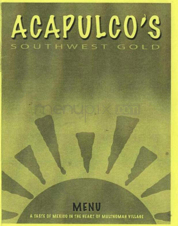 Acapulco's Gold - Portland, OR menu_pic