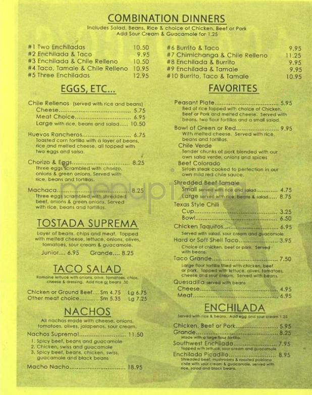 Acapulco's Gold - Portland, OR menu_pic