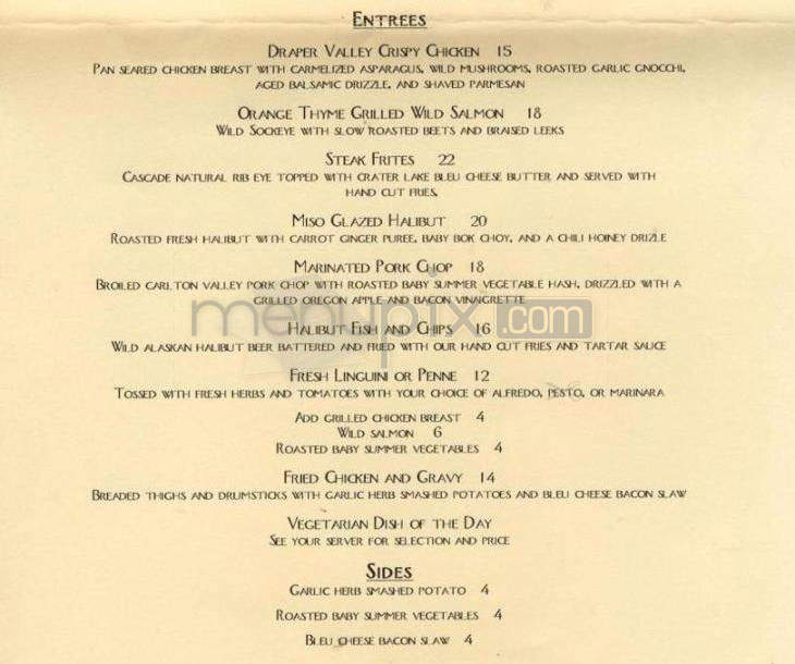 Alameda Cafe - Portland, OR menu_pic