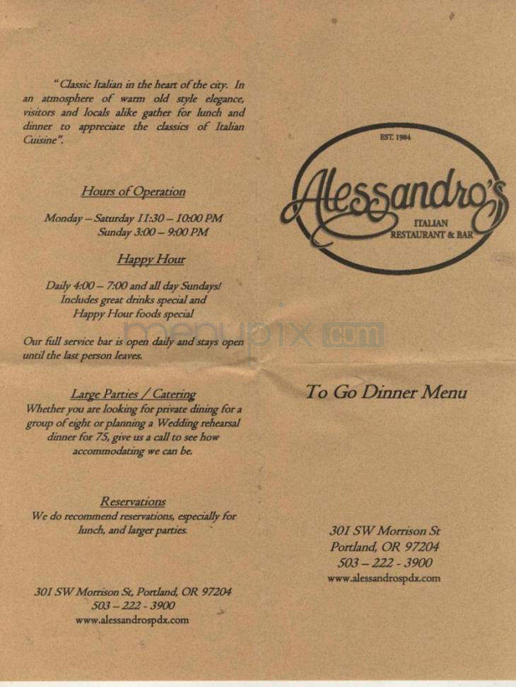 /905036/Alessandros-Italian-Restaurant-and-Bar-Portland-OR - Portland, OR
