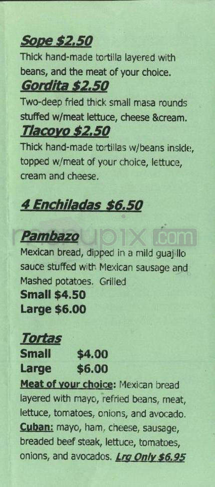 Andale Andale - Portland, OR menu_pic