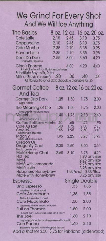 Anna Bannanas - Portland, OR menu_pic