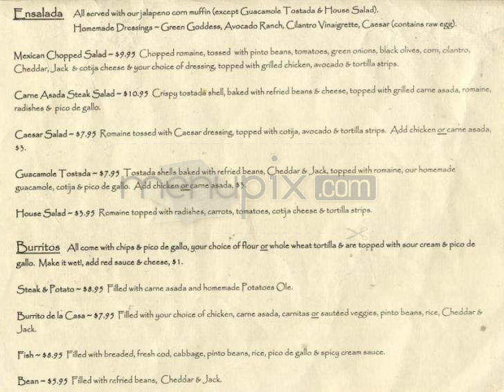 Que Pasa Cantina - Portland, OR menu_pic