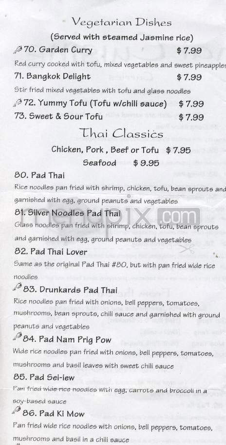 Arawan Thai Cuisine - Portland, OR menu_pic