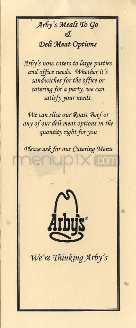 Arby's - Portland, OR menu_pic