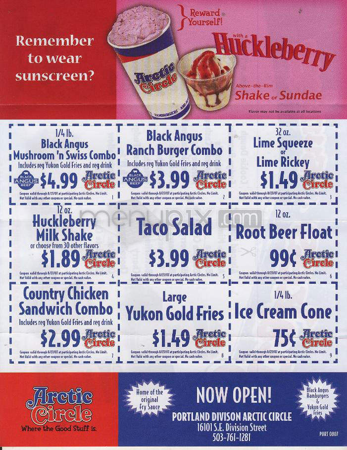 Arctic Circle - Portland, OR menu_pic