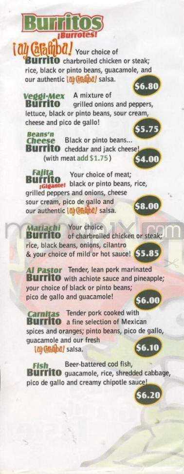 /31740000/Ay-Caramba-Menu-Prunedale-CA - Prunedale, CA