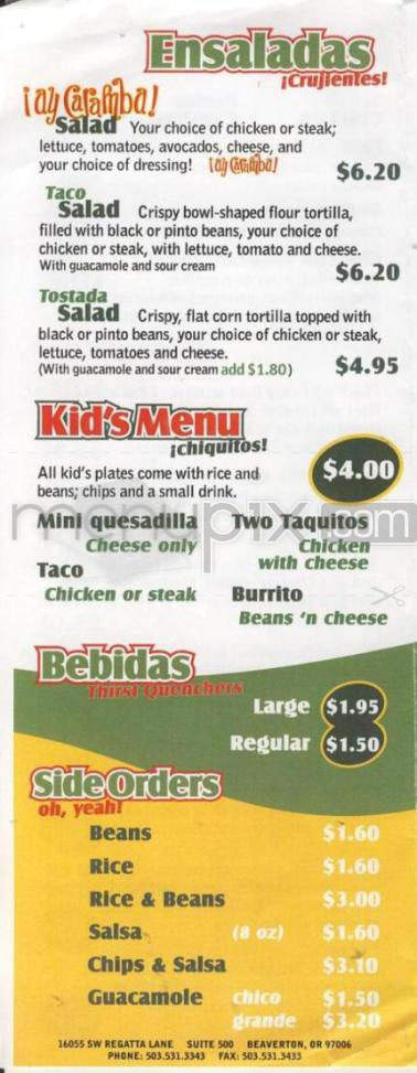 /31740000/Ay-Caramba-Menu-Prunedale-CA - Prunedale, CA