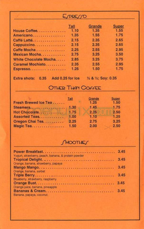 BC2 Bentos & Coffee & Cookies - Portland, OR menu_pic