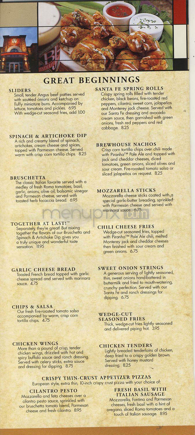 BJ's Restaurant & Brewery - Portland, OR menu_pic
