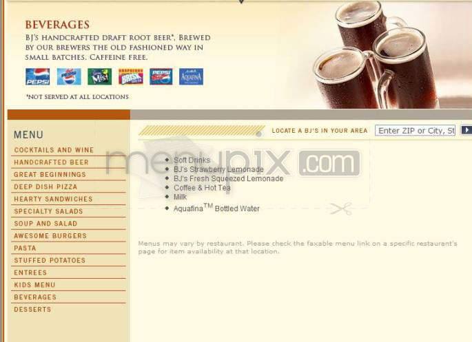 BJ's Restaurant & Brewery - Portland, OR menu_pic