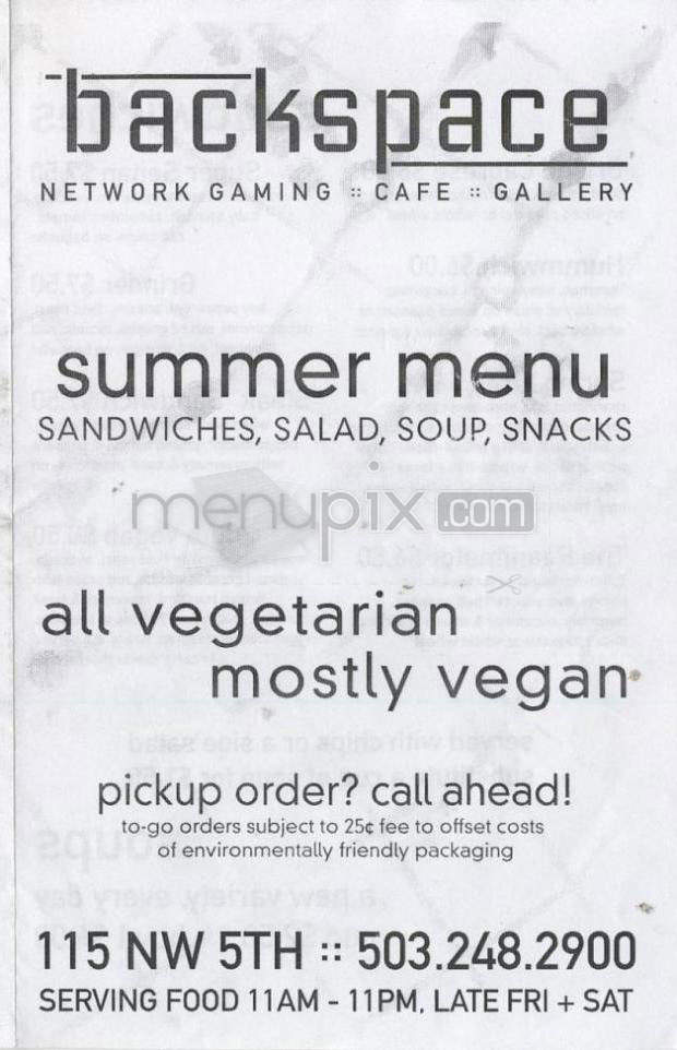 Backspace - Portland, OR menu_pic