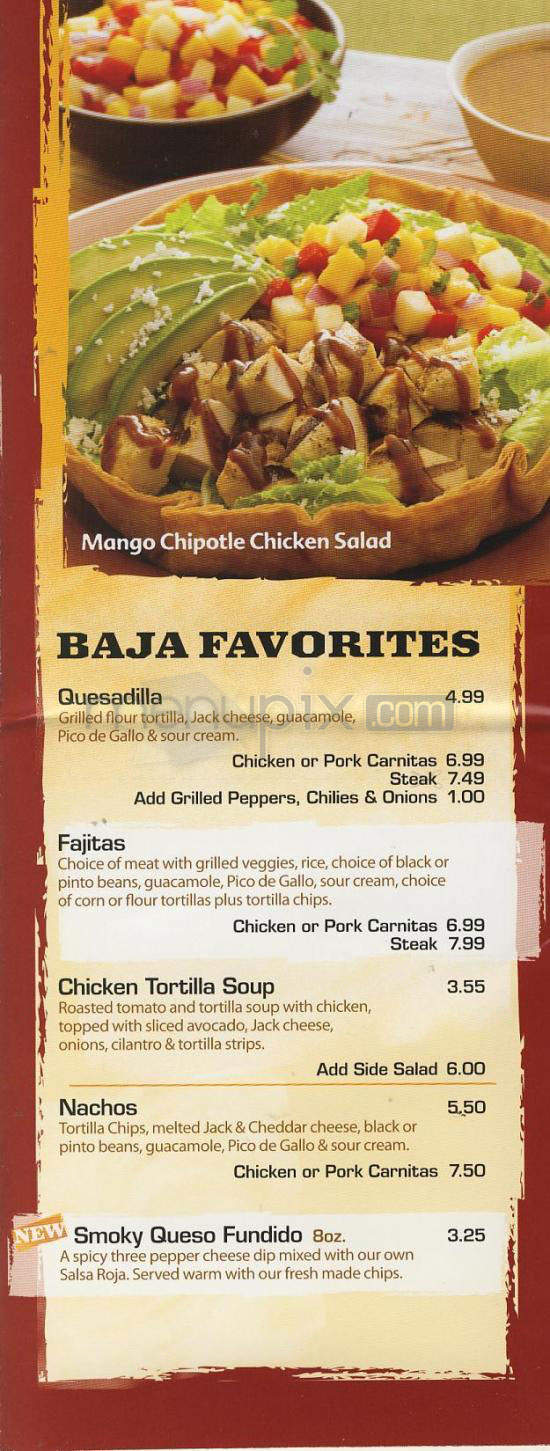 /821428/Baja-Fresh-Mexican-Grill-Menu-Chandler-AZ - Chandler, AZ