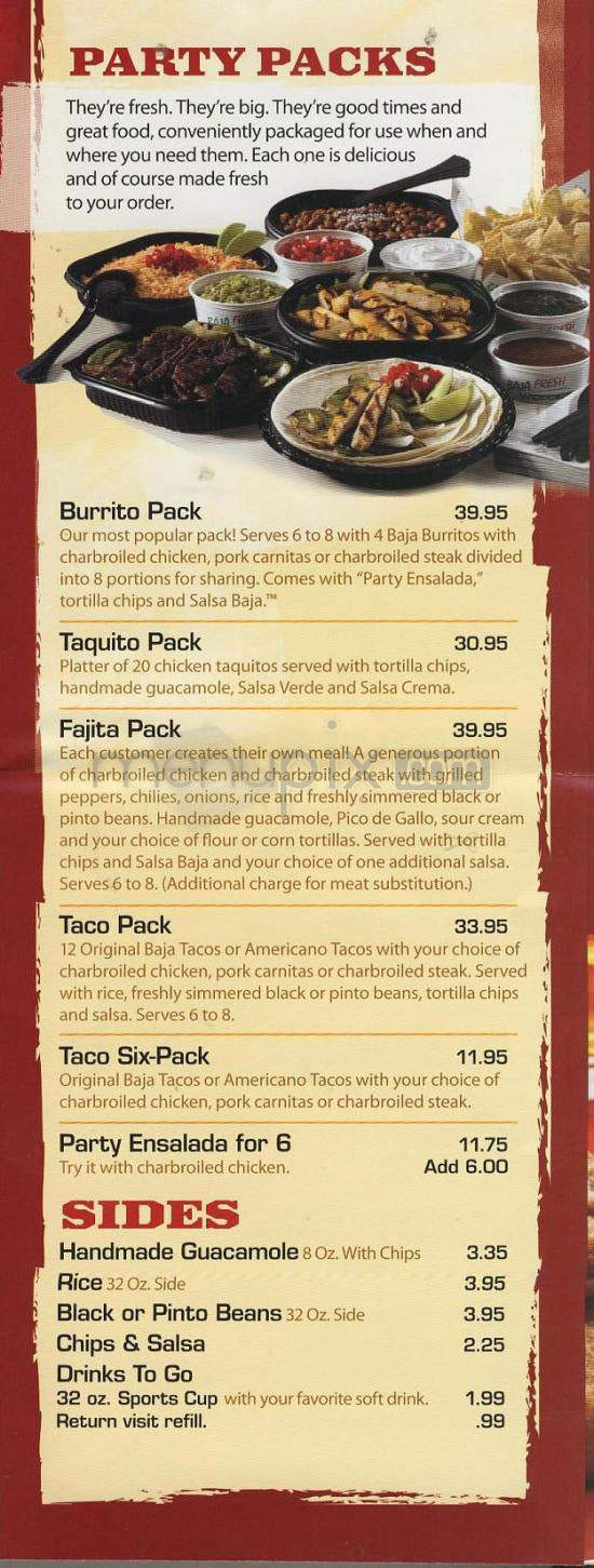 /821428/Baja-Fresh-Mexican-Grill-Menu-Chandler-AZ - Chandler, AZ