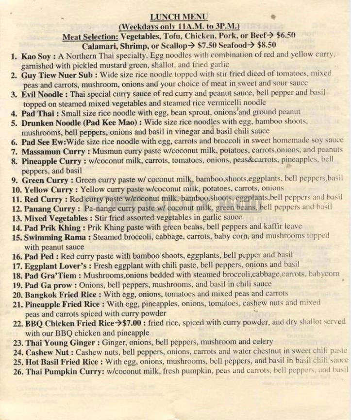 Bangkok Corner - Portland, OR menu_pic