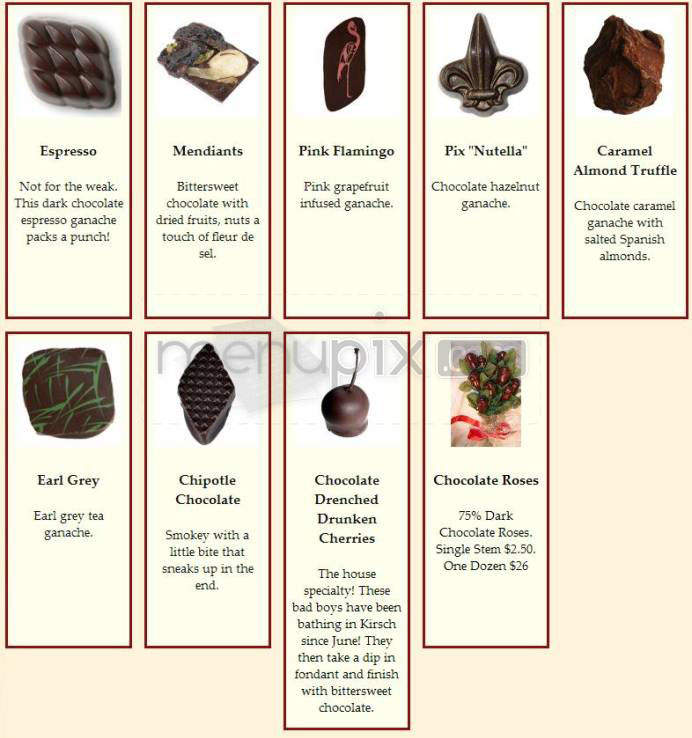 Pix Patisserie - Portland, OR menu_pic
