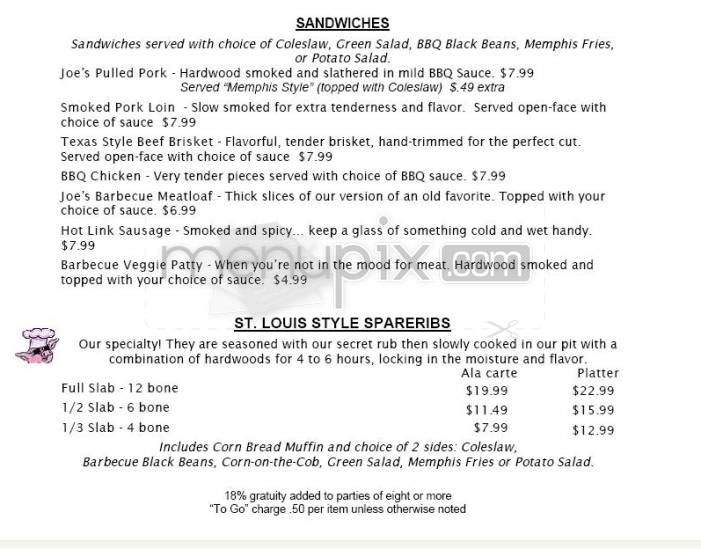Tupelo Joe's - Portland, OR menu_pic