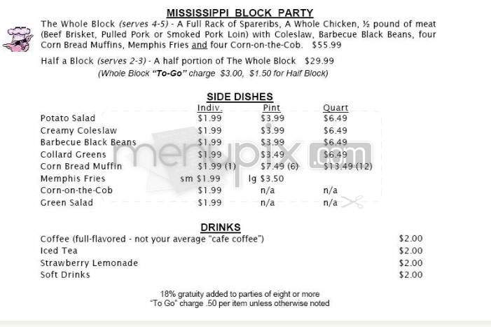 Tupelo Joe's - Portland, OR menu_pic