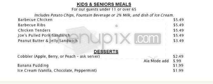 Tupelo Joe's - Portland, OR menu_pic