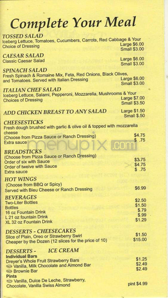 Bellagios Pizza - Beaverton, OR menu_pic