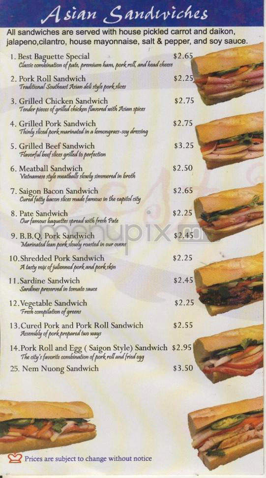 Best Baguette - Portland, OR menu_pic