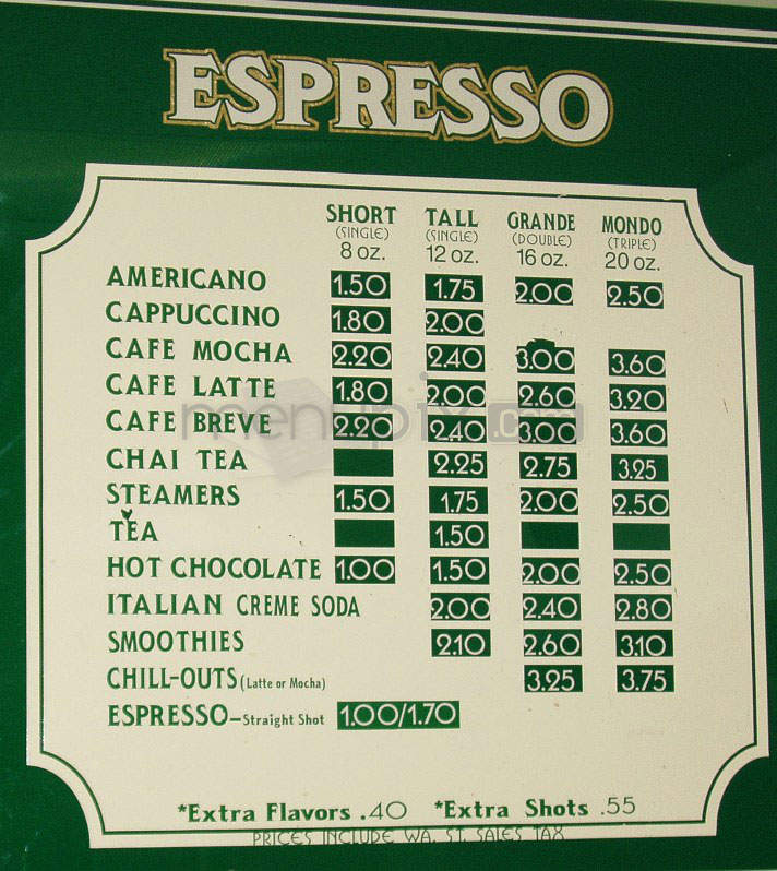 Books Espresso - Vancouver, WA menu_pic