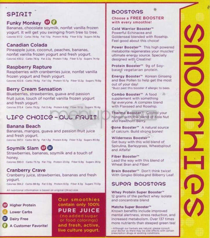 /380059540/Booster-Juice-Menu-South-Lake-Tahoe-CA - South Lake Tahoe, CA