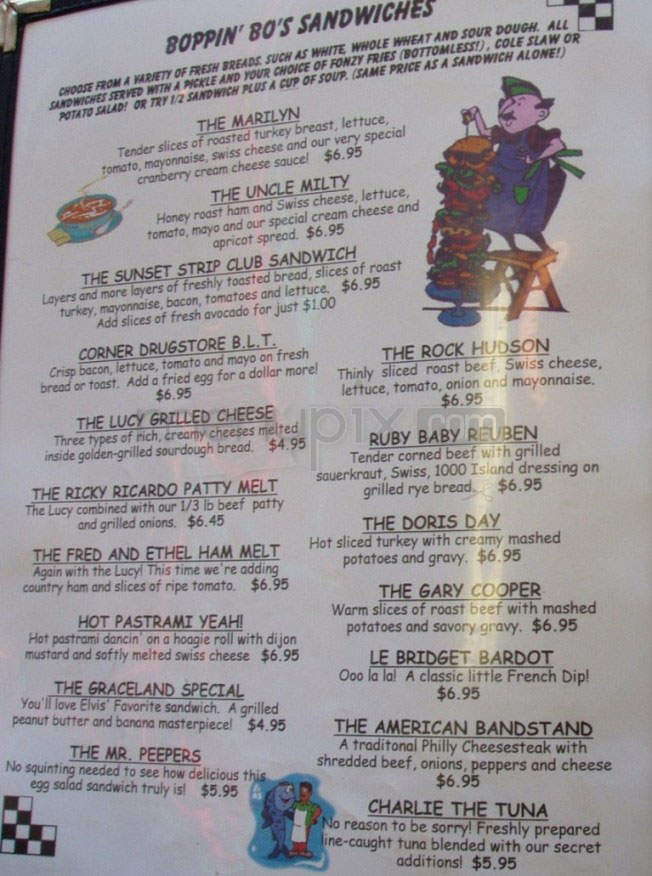 Boppin Bo's Malt Shop & Grill - Vancouver, WA menu_pic