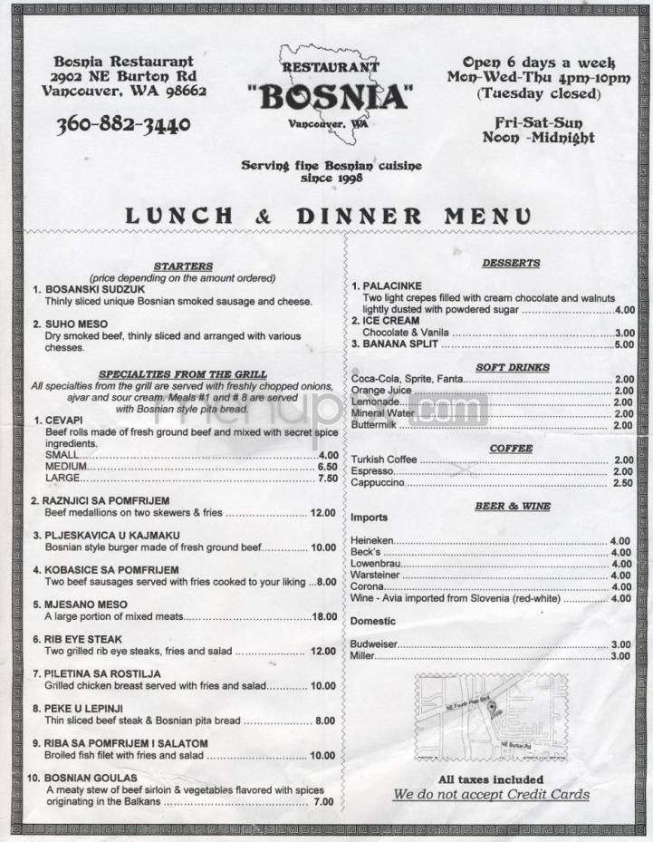 /901194/Bosnia-Restaurant-Vancouver-WA - Vancouver, WA