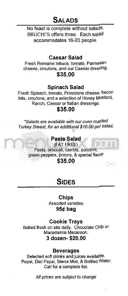 Bruchi's Cheesesteaks & Subs - Portland, OR menu_pic