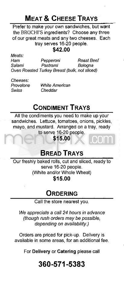 Bruchi's Cheesesteaks & Subs - Portland, OR menu_pic