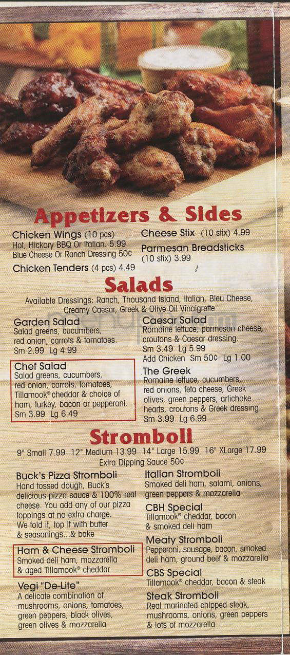 /4303008/Bucks-Pizza-Menu-Crosby-TX - Crosby, TX