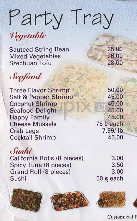 Buffet Palace - Beaverton, OR menu_pic