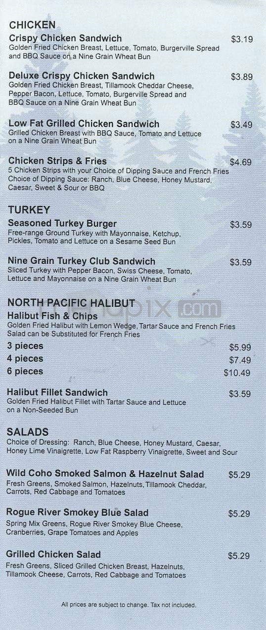 Burgerville - Portland, OR menu_pic