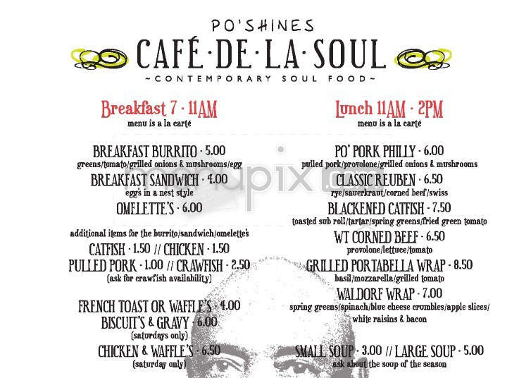 Po' Shines Cafe De La Soul - Portland, OR menu_pic
