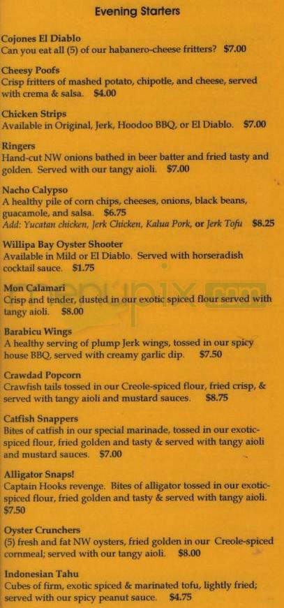 Calypso - Portland, OR menu_pic