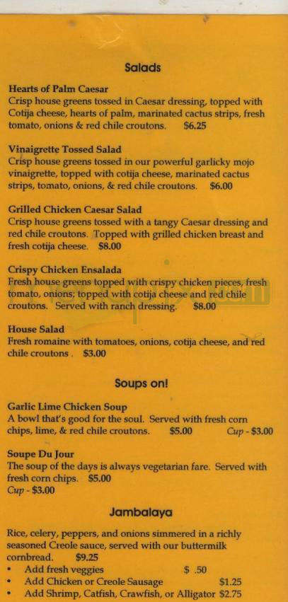 Calypso - Portland, OR menu_pic
