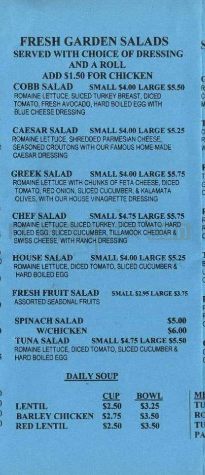Casba Mediterranean Cafe - Portland, OR menu_pic