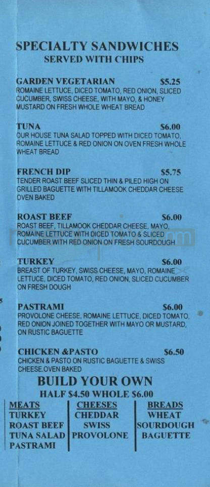 Casba Mediterranean Cafe - Portland, OR menu_pic
