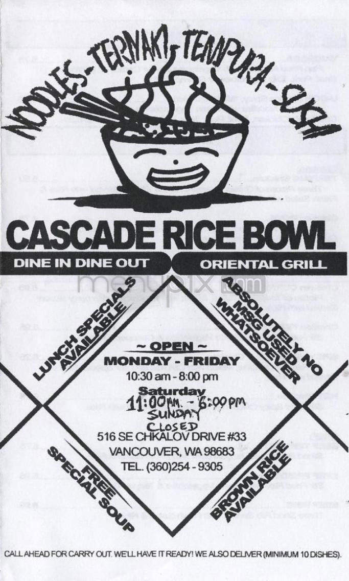/901118/Cascade-Rice-Bowl-Vancouver-WA - Vancouver, WA
