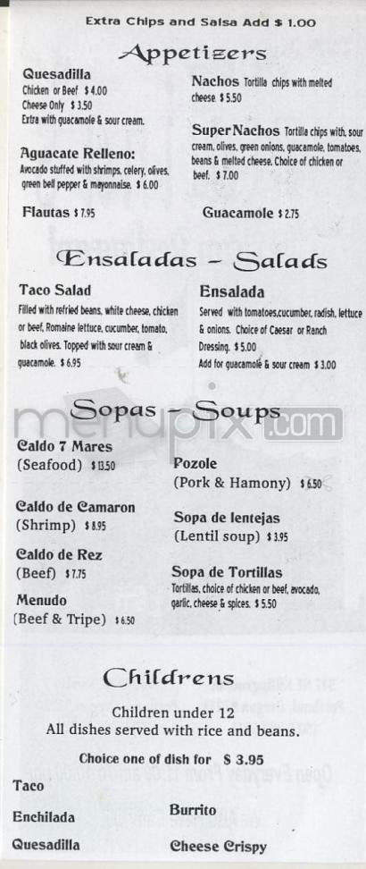 Catalina's Mexican Restaurant - Portland, OR menu_pic