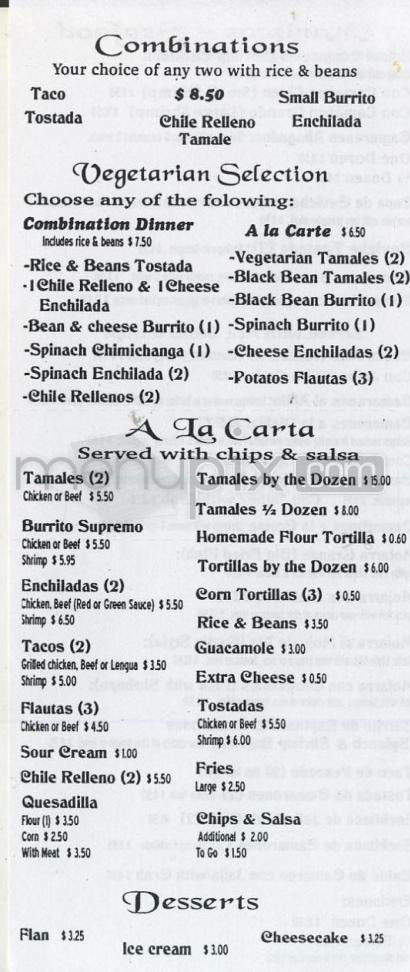 Catalina's Mexican Restaurant - Portland, OR menu_pic
