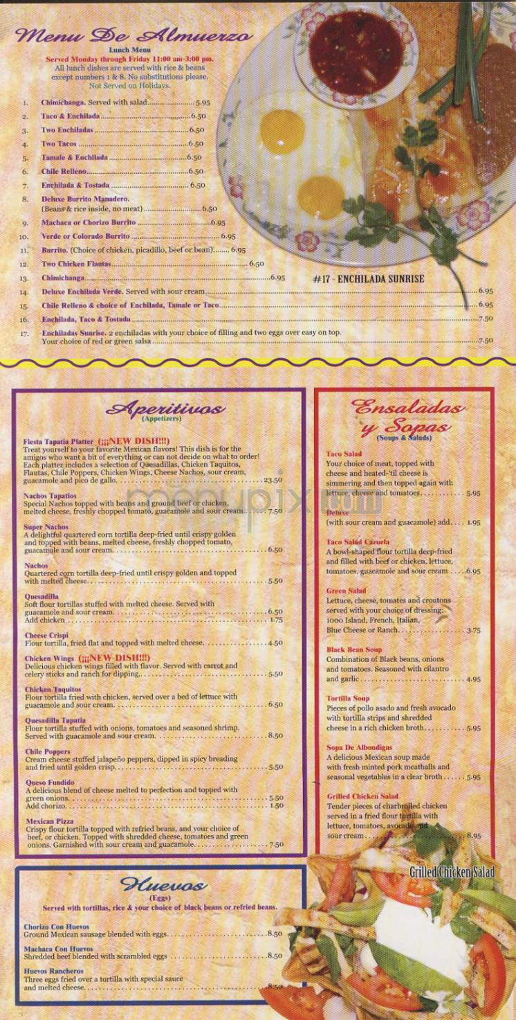 Catedral Tapatia - Vancouver, WA menu_pic
