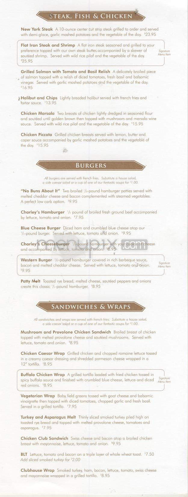 Charley's on Grand - Portland, OR menu_pic