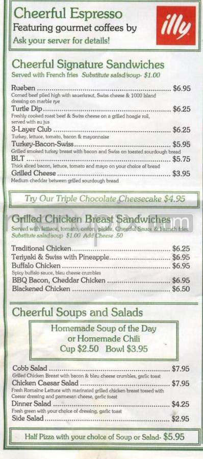 Cheerful Tortoise - Portland, OR menu_pic