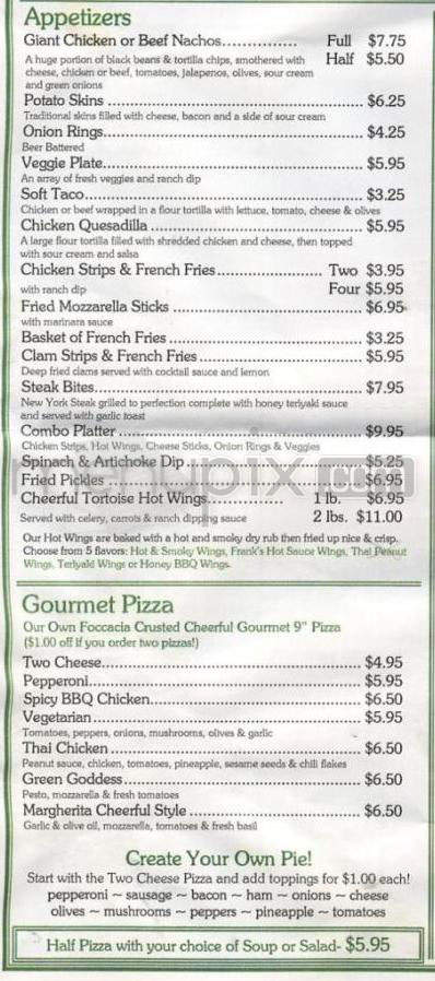 Cheerful Tortoise - Portland, OR menu_pic