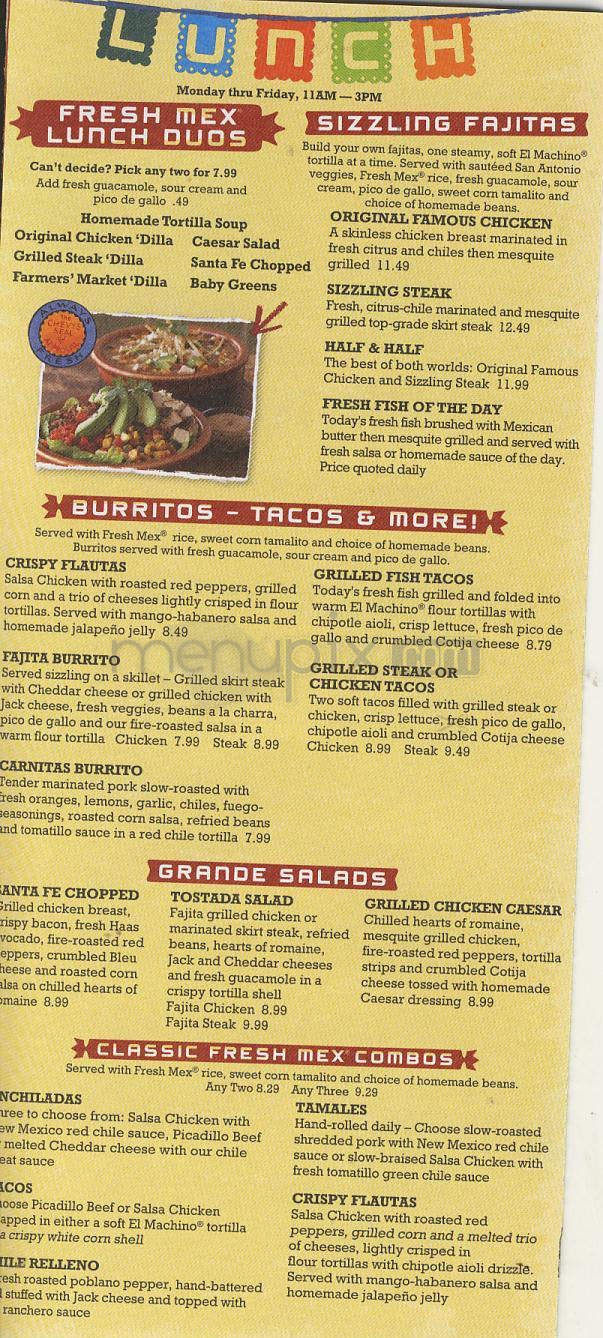 Chevy's Fresh Mex - Vancouver, WA menu_pic