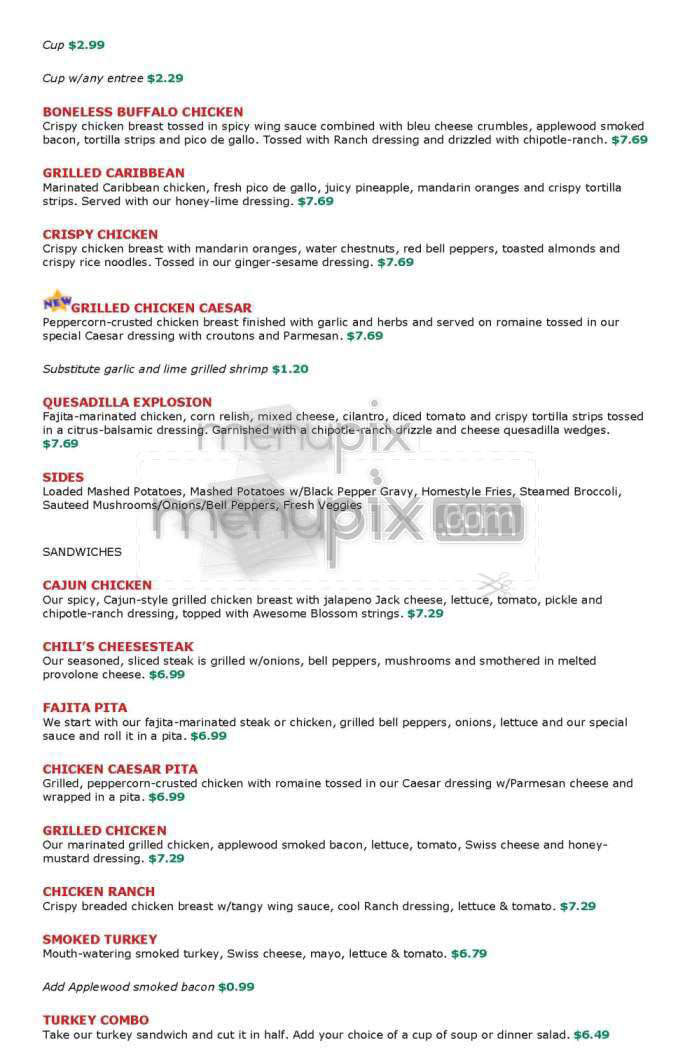 /319211/Chilis-Menu-Barstow-CA - Barstow, CA