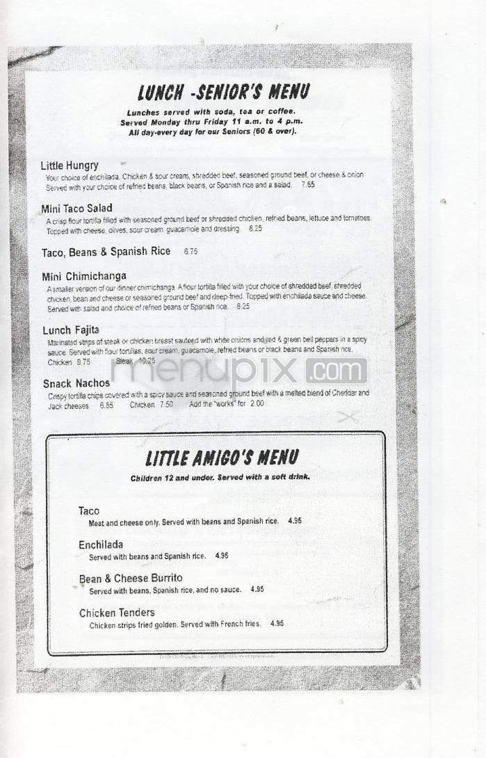 Cisco's Mexican Restaurant - Vancouver, WA menu_pic