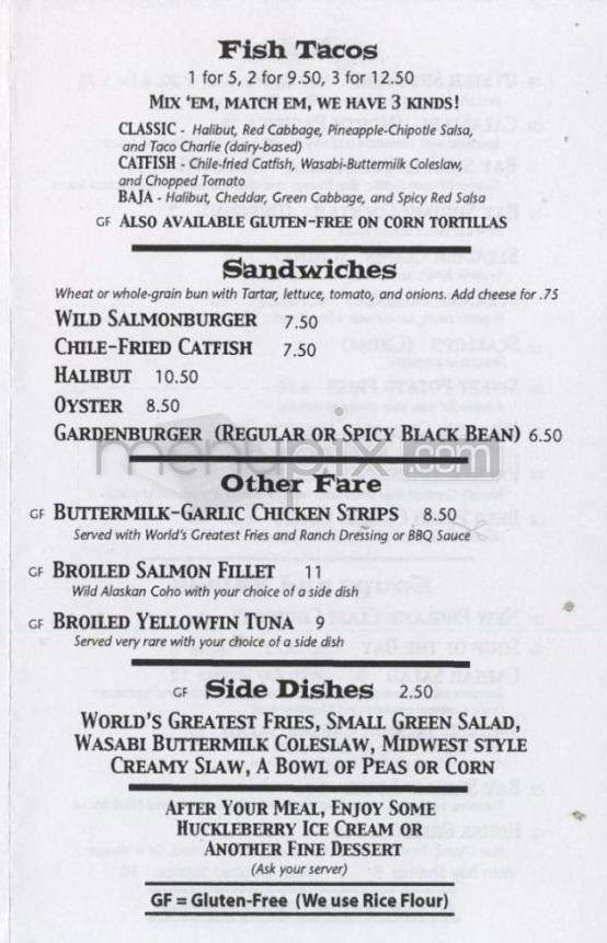Hawthorne Fish House - Portland, OR menu_pic